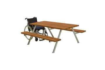 PLUS Alpha Bord/Bänkset 177 cm Grundmålad Teak - Teak - Utemöbler & utemiljö - Utebord & trädgårdsbord - Picknickbord