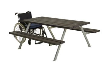 PLUS Alpha Bord/Bänkset 177 cm - Svart - Utemöbler & utemiljö - Utebord & trädgårdsbord - Picknickbord