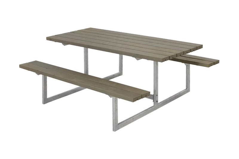 PLUS Basic bord- och bänkset 177 cm - Gråbrun - Picknickbord