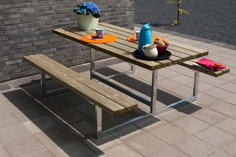 PLUS Basic bord- och bänkset 177 cm - Naturell - Utemöbler & utemiljö - Utebord & trädgårdsbord - Picknickbord