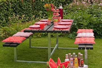 PLUS Basic bord- och bänkset 177 cm - Svart - Utemöbler & utemiljö - Utebord & trädgårdsbord - Picknickbord