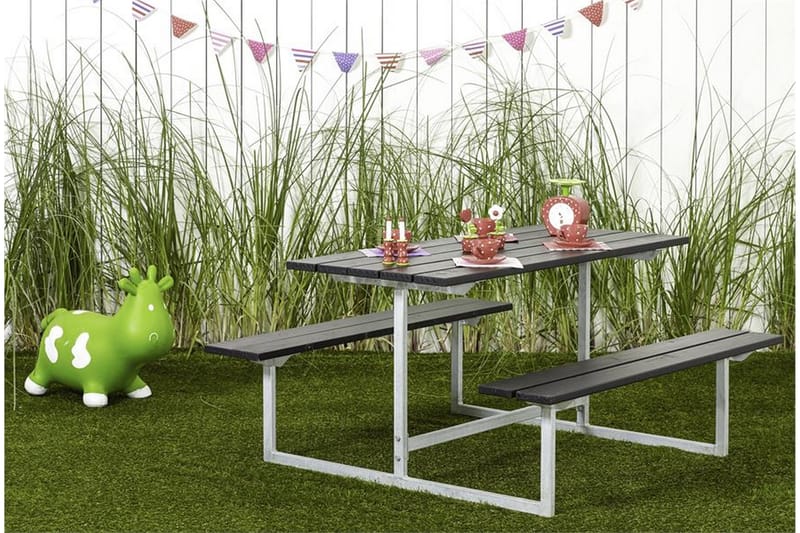 PLUS Basic bord- och bänkset för barn - Svart - Utemöbler & utemiljö - Utebord & trädgårdsbord - Picknickbord