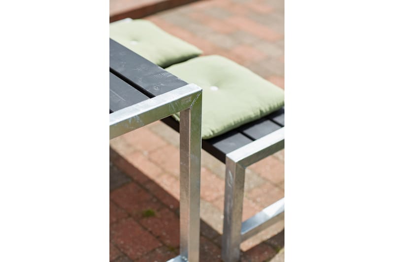 PLUS Caféset med 1 Ryggstöd 127 cm - Svart - Picknickbord