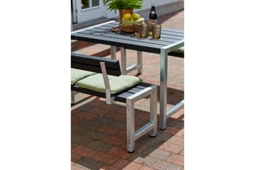 PLUS Caféset med 2 Ryggstöd 127 cm - Svart - Utemöbler & utemiljö - Utebord & trädgårdsbord - Picknickbord