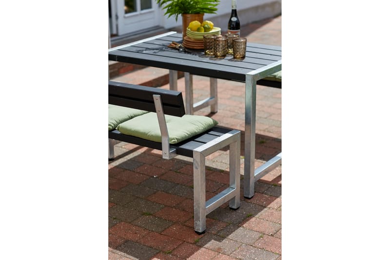 PLUS Caféset med 2 Ryggstöd 127 cm - Svart - Utemöbler & utemiljö - Utebord & trädgårdsbord - Picknickbord