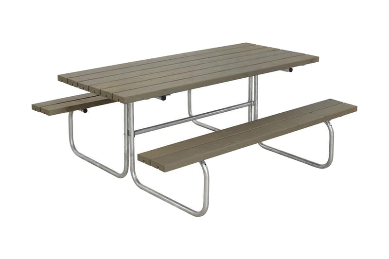 PLUS Classic bord- och bänkset 155x177x73 cm - Gråbrun - Picknickbord