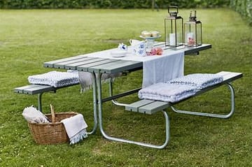 PLUS Classic bord- och bänkset 155x177x73 cm - Gråbrun - Utemöbler & utemiljö - Utebord & trädgårdsbord - Picknickbord