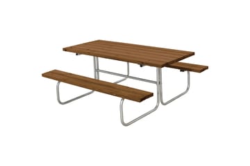 PLUS Classic Bord/Bänkset 177 cm Grundmålad Teak - Teak - Utemöbler & utemiljö - Utebord & trädgårdsbord - Picknickbord