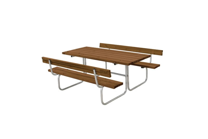 PLUS Classic Bord/Bänkset med 2 Ryggstöd 177 cm Grundmålad T - Teak - Picknickbord