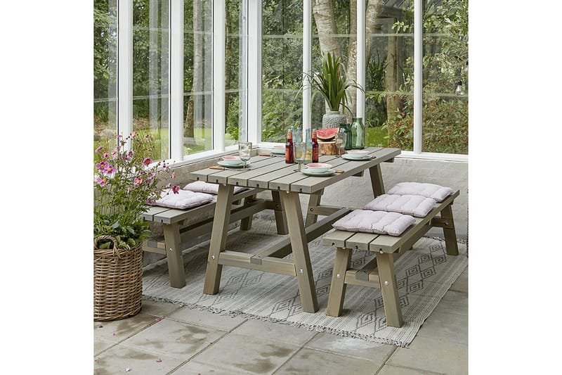 PLUS Country Plankbänk 177 cm - Grå|Brun - Utemöbler & utemiljö - Utebord & trädgårdsbord - Picknickbord