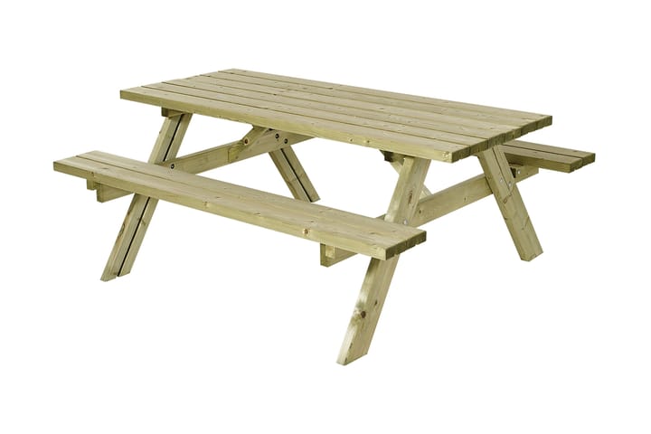 PLUS Gudrun Picknickbord med Bänk Trä - Picknickbord