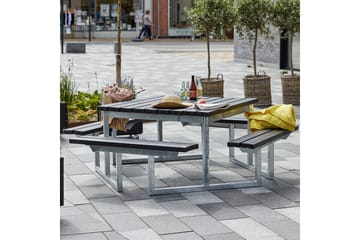 PLUS Twist Bord/Bänkset 204 cm - Svart - Utemöbler & utemiljö - Utebord & trädgårdsbord - Picknickbord