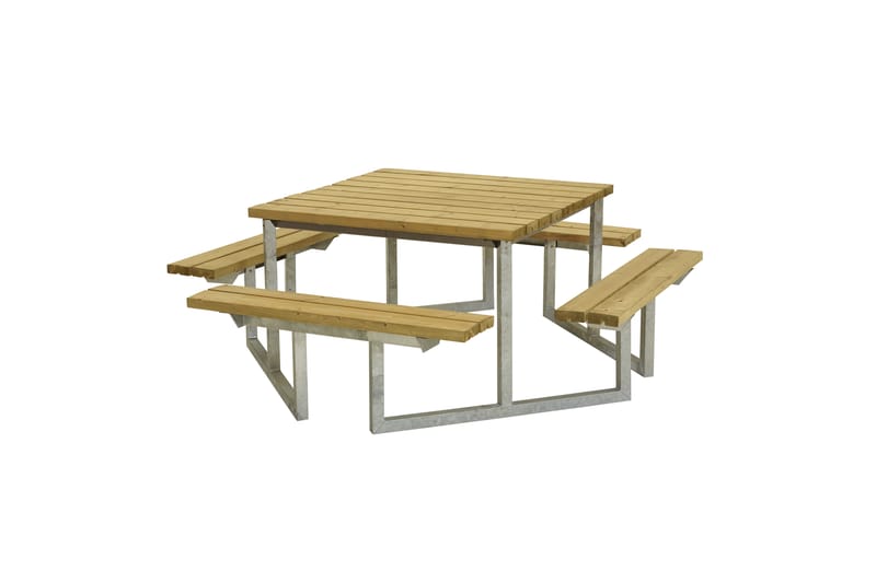 PLUS Twist Bord/Bänkset 204 cm - Trä|natur - Picknickbord