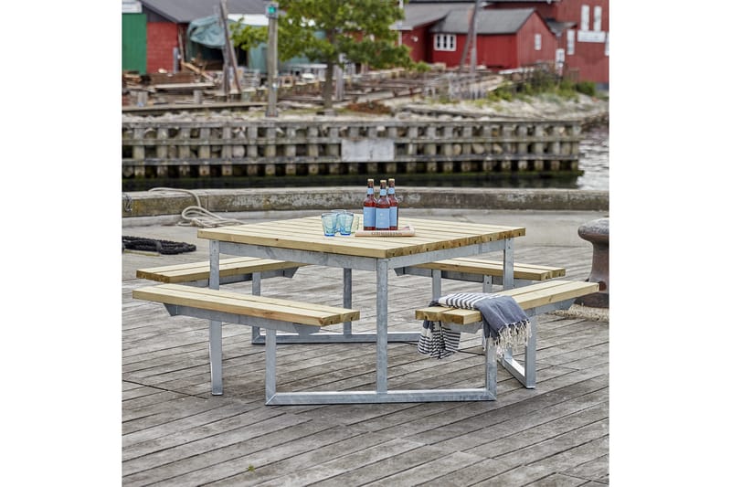 PLUS Twist Bord/Bänkset 204 cm Tryckimpregnerat - Utemöbler & utemiljö - Utebord & trädgårdsbord - Picknickbord