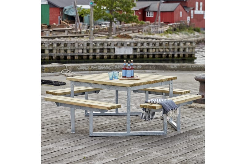 PLUS Twist Bord/Bänkset 204 cm Tryckimpregnerat - Picknickbord