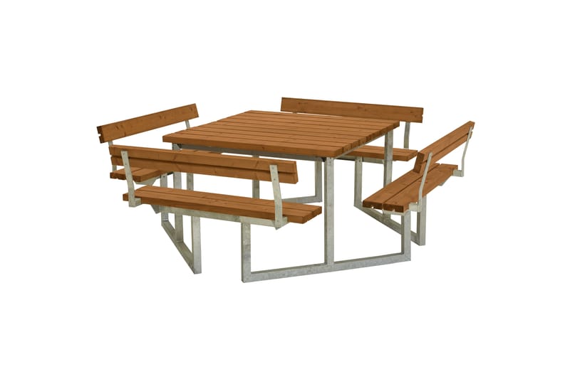 PLUS Twist Bord/Bänkset med 4 Ryggstöd 227 cm Grundmålad Tea - Picknickbord