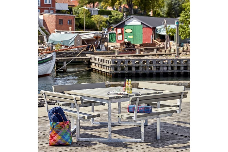 PLUS Twist Bord/Bänkset med 4 Ryggstöd 227 cm - Picknickbord