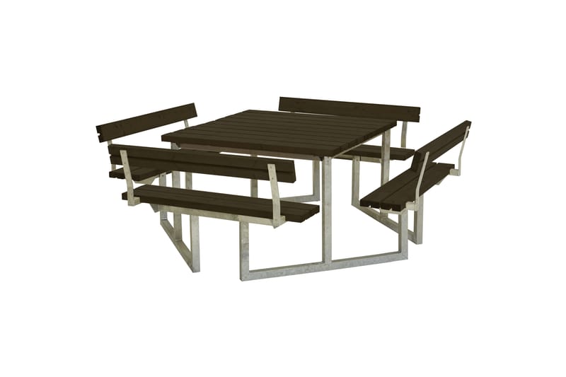 PLUS Twist Bord/Bänkset med 4 Ryggstöd 227 cm - Picknickbord