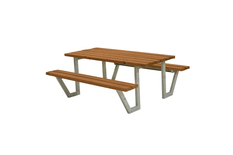 PLUS Wega Bord/Bänkset 177 cm Grundmålad Teak - Teak - Utemöbler & utemiljö - Utebord & trädgårdsbord - Picknickbord