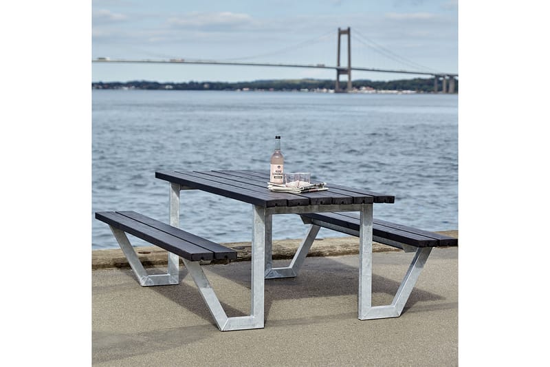 PLUS Wega Bord/Bänkset 177 cm - Svart - Utemöbler & utemiljö - Utebord & trädgårdsbord - Picknickbord