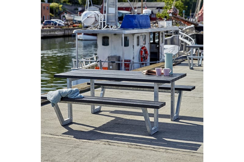 PLUS Wega Bord/Bänkset 177 cm - Svart - Utemöbler & utemiljö - Utebord & trädgårdsbord - Picknickbord