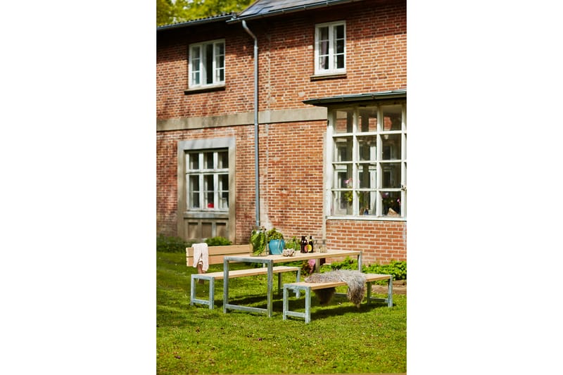 PLUS Plankset med 1 Ryggstöd 186 cm - Trä|natur - Utemöbler & utemiljö - Utebord & trädgårdsbord - Picknickbord