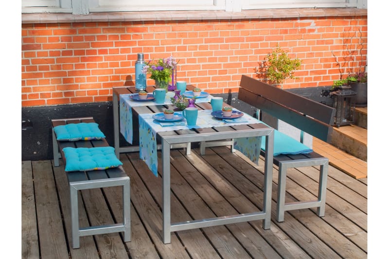 PLUS Plankset med 1 Ryggstöd 186 cm - Svart - Utemöbler & utemiljö - Utebord & trädgårdsbord - Picknickbord