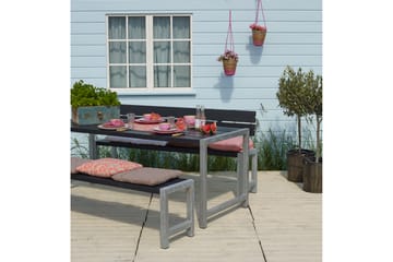 PLUS Plankset med 1 Ryggstöd 186 cm - Svart - Utemöbler & utemiljö - Utebord & trädgårdsbord - Picknickbord
