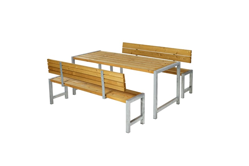 PLUS Plankset med 2 Ryggstöd 186 cm - Trä|natur - Utemöbler & utemiljö - Utebord & trädgårdsbord - Picknickbord
