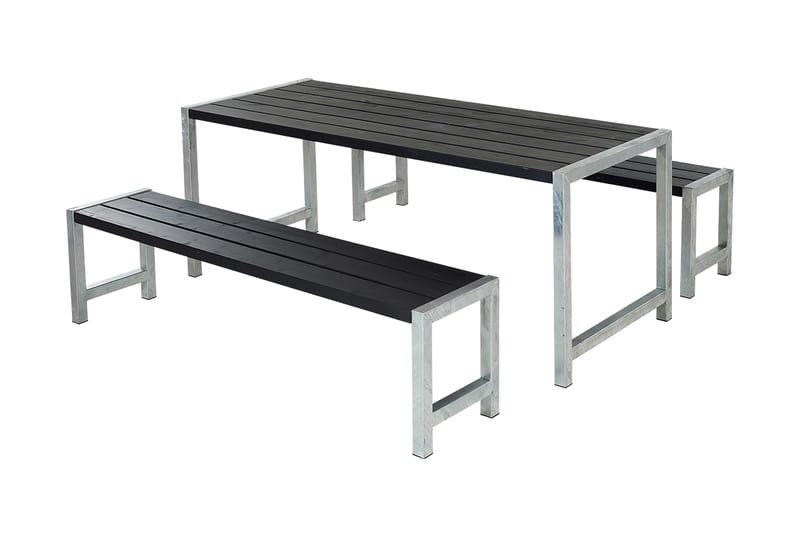 PLUS Plankset 186 cm - Svart - Picknickbord