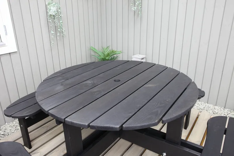 Rogolo Picknickbord 199 cm - Kaffesvart - Utemöbler & utemiljö - Utebord & trädgårdsbord - Picknickbord