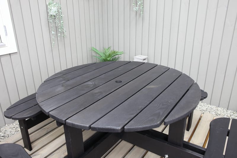 Rogolo Picknickbord 199 cm - Kaffesvart - Utemöbler & utemiljö - Utebord & trädgårdsbord - Picknickbord