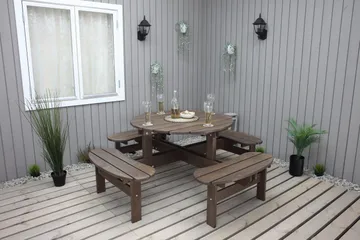 Rogolo Picknickbord 199 cm - Brun - Utemöbler & utemiljö - Utebord & trädgårdsbord - Picknickbord