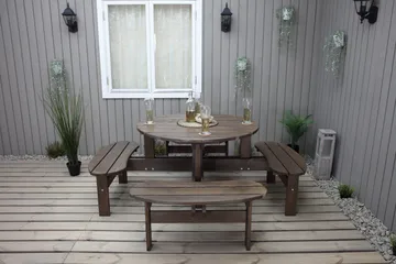 Rogolo Picknickbord 199 cm - Brun - Utemöbler & utemiljö - Utebord & trädgårdsbord - Picknickbord