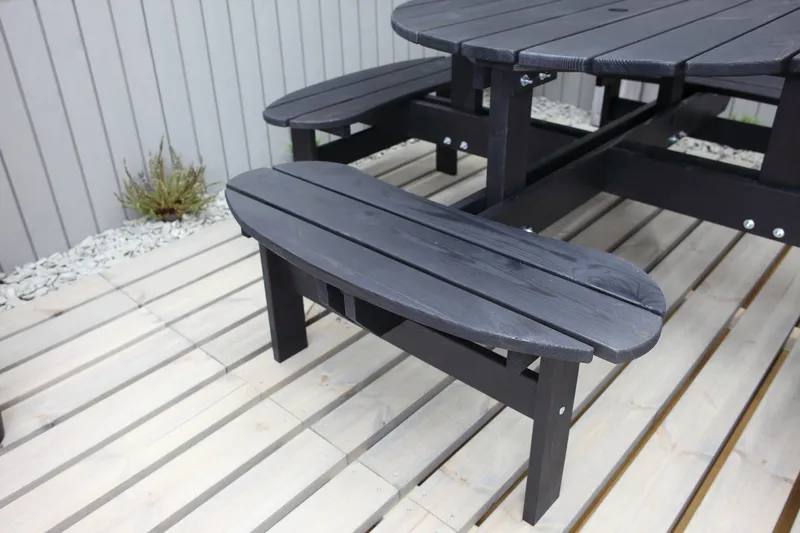 Rogolo Picknickbord 199 cm - Kaffesvart - Utemöbler & utemiljö - Utebord & trädgårdsbord - Picknickbord