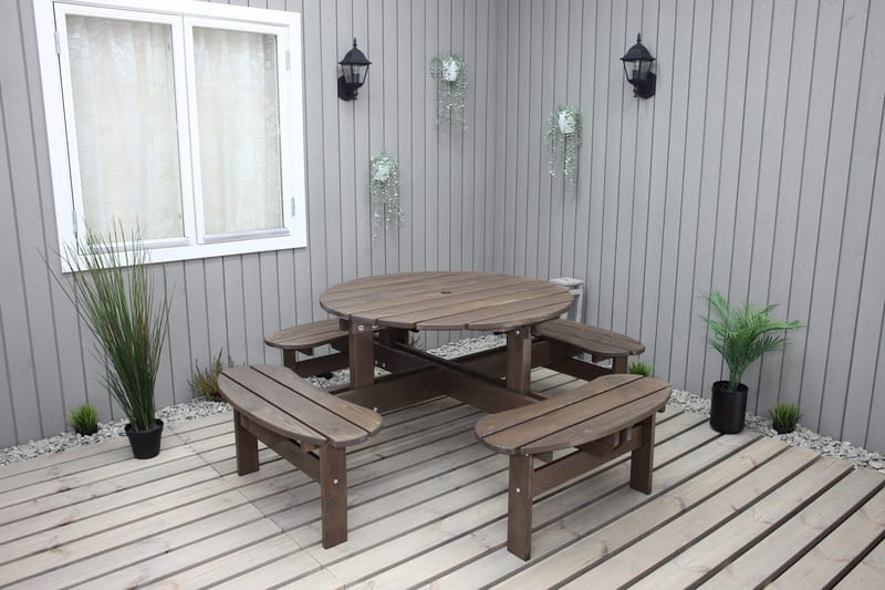 Rogolo Picknickbord 199 cm - Brun - Utemöbler & utemiljö - Utebord & trädgårdsbord - Picknickbord