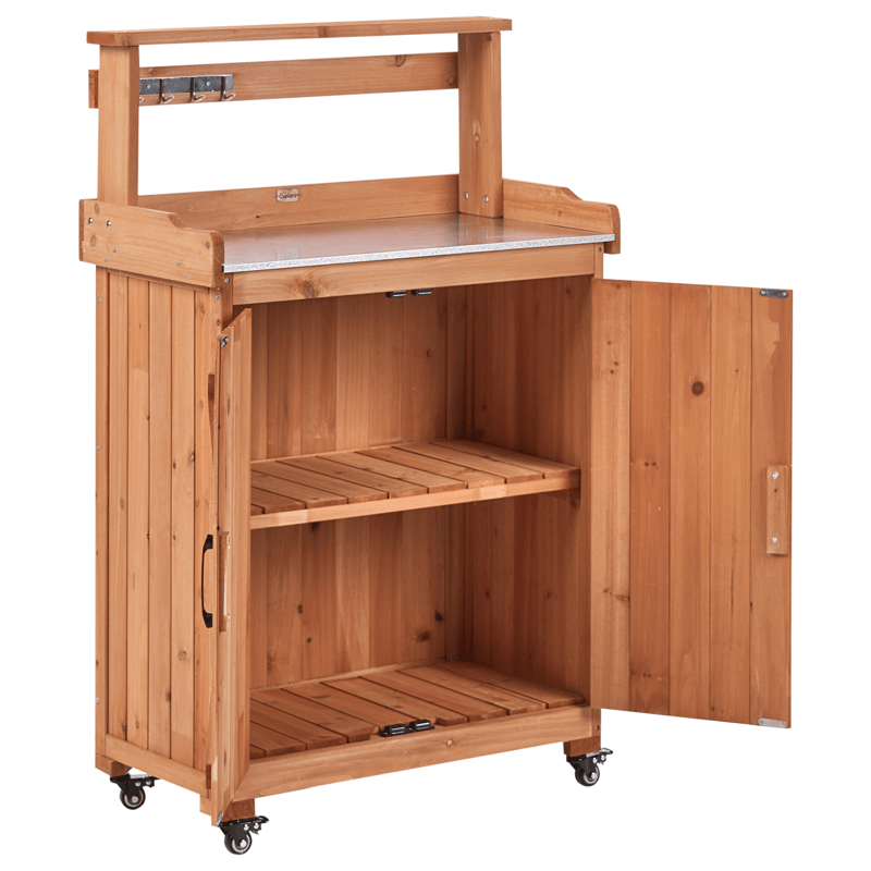 Planteringsbänk Altolia Granträ 70 cm - Brun - Utemöbler & utemiljö - Utebord & trädgårdsbord - Planteringsbord & odlingsbänk