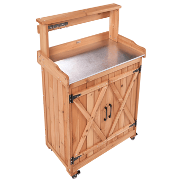 Planteringsbänk Altolia Granträ 70 cm - Brun - Utemöbler & utemiljö - Utebord & trädgårdsbord - Planteringsbord & odlingsbänk