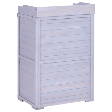 Planteringsbänk Tereville Granträ 45x67 cm - Grå/Vit - Utemöbler & utemiljö - Utebord & trädgårdsbord - Planteringsbord & odlingsbänk