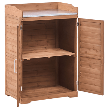 Planteringsbänk Tereville Granträ 67 cm - Brun - Utemöbler & utemiljö - Utebord & trädgårdsbord - Planteringsbord & odlingsbänk