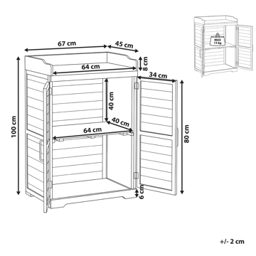 Planteringsbänk Tereville Granträ 67 cm - Brun - Utemöbler & utemiljö - Utebord & trädgårdsbord - Planteringsbord & odlingsbänk