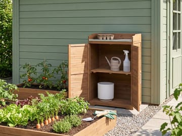 Planteringsbänk Tereville Granträ 67 cm - Brun - Utemöbler & utemiljö - Utebord & trädgårdsbord - Planteringsbord & odlingsbänk