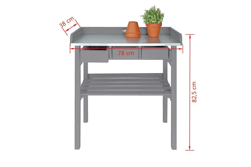 Esschert Design Planteringsbord grå CF29G - Grå - Planteringsbord & odlingsbänk