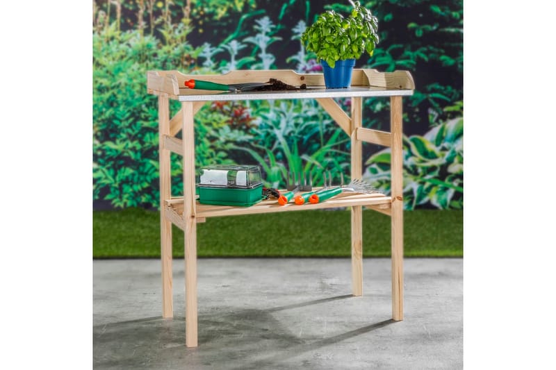 HI Planteringsbord trä 82x38x78 cm - Beige - Planteringsbord & odlingsbänk