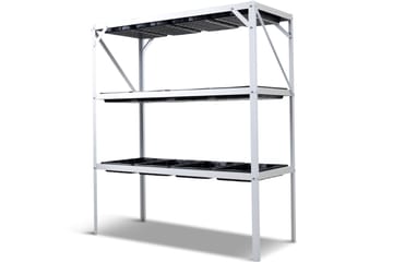 Växthusbord med planteringslådor 97x41x113 cm - Silver - Utemöbler & utemiljö - Utebord & trädgårdsbord - Planteringsbord & odlingsbänk