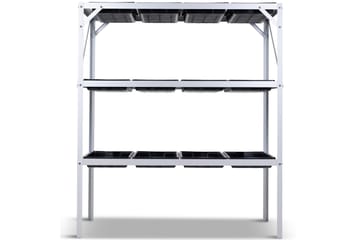 Växthusbord med planteringslådor 97x41x113 cm - Silver - Utemöbler & utemiljö - Utebord & trädgårdsbord - Planteringsbord & odlingsbänk