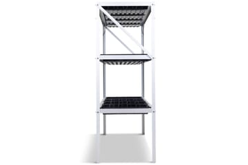 Växthusbord med planteringslådor 97x41x113 cm - Silver - Utemöbler & utemiljö - Utebord & trädgårdsbord - Planteringsbord & odlingsbänk