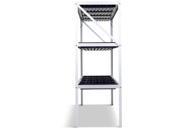 Växthusbord med planteringslådor 97x41x113 cm - Silver - Utemöbler & utemiljö - Utebord & trädgårdsbord - Planteringsbord & odlingsbänk