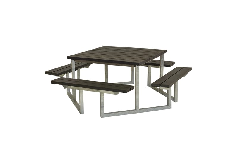 PLUS Twist Bord/Bänkset 204 cm - Svart - Utemöbler & utemiljö - Utebord & trädgårdsbord - Picknickbord