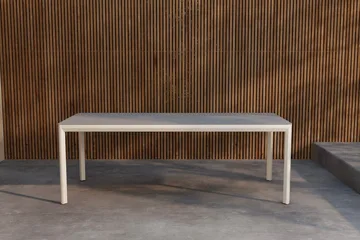 Rektangulärt Matbord Lino 220 cm Utomhus - Beige - Utemöbler & utemiljö - Utebord & trädgårdsbord - Matbord utomhus